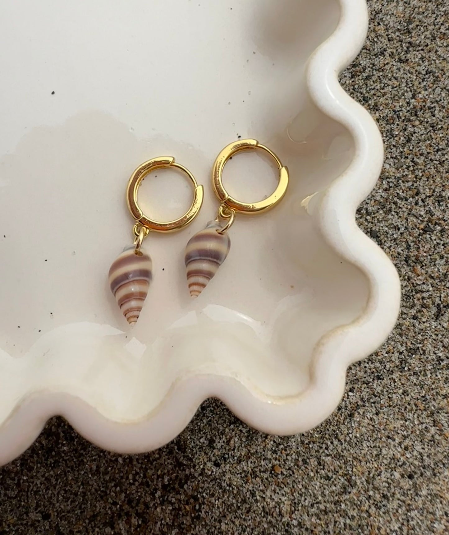 Dainty Conch Earrings